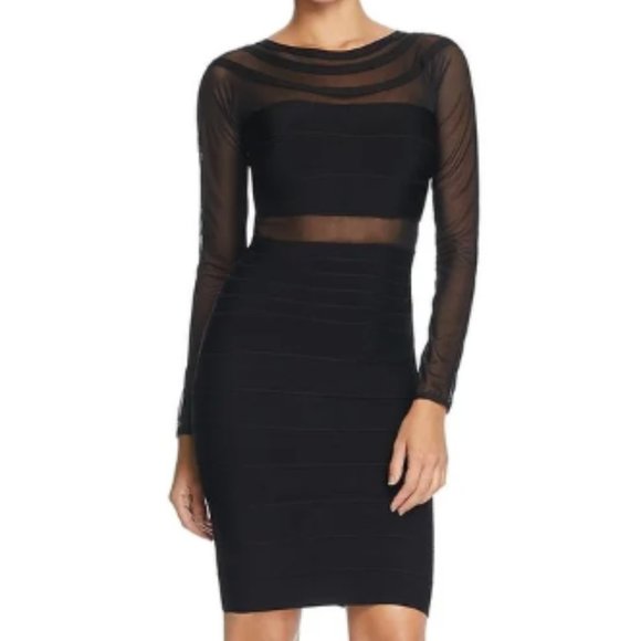 Elliatt Dresses & Skirts - Elliatt Illusion Black Sheath Cocktail Dress XS
